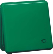 Steckdose SCHUKO grün Klappdeck. o.Krallen H 80.6611 K 