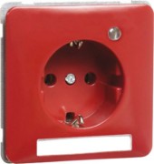 Steckdose SCHUKO rot Beschriftungsf. LED H 80.6511.36 LED/4NA 