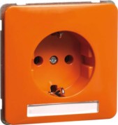 Steckdose SCHUKO orange Beschriftungsfeld H 80.6611 NA OR 