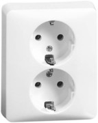 Steckdose SCHUKO 2f,volle Platte, rws D 80.6612.02 