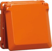 SCHUKO-Steckdose orange 16A 250V Abdeckung D 6711.33 K 