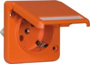 Steckdose SCHUKO EB,Beschrift.,orange D 6711.33 NA WI WE S 