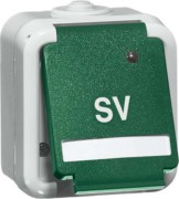 SCHUKO-Steckdose 1-fach gr 16A 250V 2-pol.SV D 6620 WAB GRÜN SV 