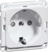Steckdose SCHUKO EB,erh.Berührs.,alu D 6711.70 SI 