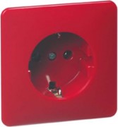 Steckdose SCHUKO erh.Berührs., rot D 80.6511 SI 