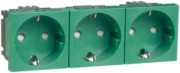 SCHUKO-EB-Steckd.3-fach gn 16A 250V 2-pol. D 6213.42 EMS SI 