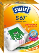Swirl Staubbeutel für Siemens/Bosch S 67 Anti-Odour VE4 