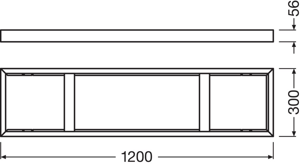 LED-Panel Montagekit ws PANEL1200SURFACE MOU 
