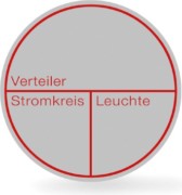 RZB Bezeichnungsschild ws-rt f.Stromkreis 99350.3 (VE10) 
