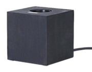 Scharnberger+Hasenbein Holz-Leuchte Würfel 90x90 E27 m.Schalter sw 88902 