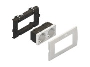 HKL Zweifachsteckdoseneinheit weiss KES-2.3.3 