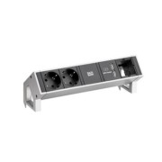 Steckdoseneinheit inox 2xSchutzk.1xUSB1xABD 902.428 