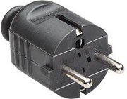 Schutzkontakt-Stecker sw, Zentral 910.170 