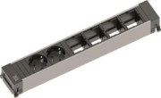Steckdoseneinheit schwarz,alu,6-fach 916.025 