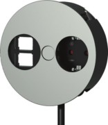 Steckdoseneinheit TWIST sw 1xSchutz.,2xKeystone 931.001 