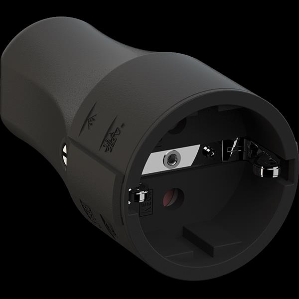 Montagekupplung 2p+Schutzkontakt sw 960.103 
