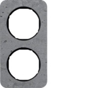 Rahmen 2-fach Beton-grau/sw glanz 10122374 