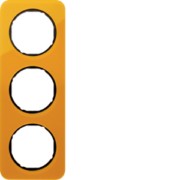 Rahmen 3-fach orange tra./sw glanz 10132334 