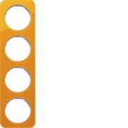 Rahmen 4-fach orange tr./polws glz 10142339 