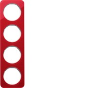 Rahmen 4-fach rot trans./polws glz 10142349 