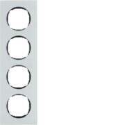 Rahmen 4-fach flach Glas polarweiß 10142609 
