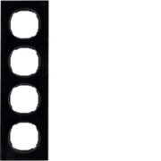 Rahmen 4-fach flach Glas schwarz 10142616 