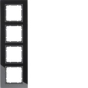 Glasrahmen schwarz 4fach 10146616 