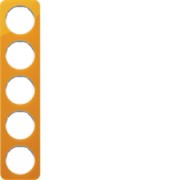 Rahmen 5-fach orange tr./polws glz 10152339 
