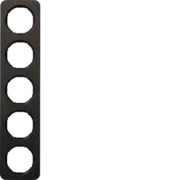 Rahmen 5-fach Eichenholz/sw glanz 10152354 