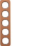 Rahmen 5-fach Leder br/sw glänzend 10152364 