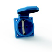 Schutzkont.-Anbausteckdose 16A IP44 blau 71099 