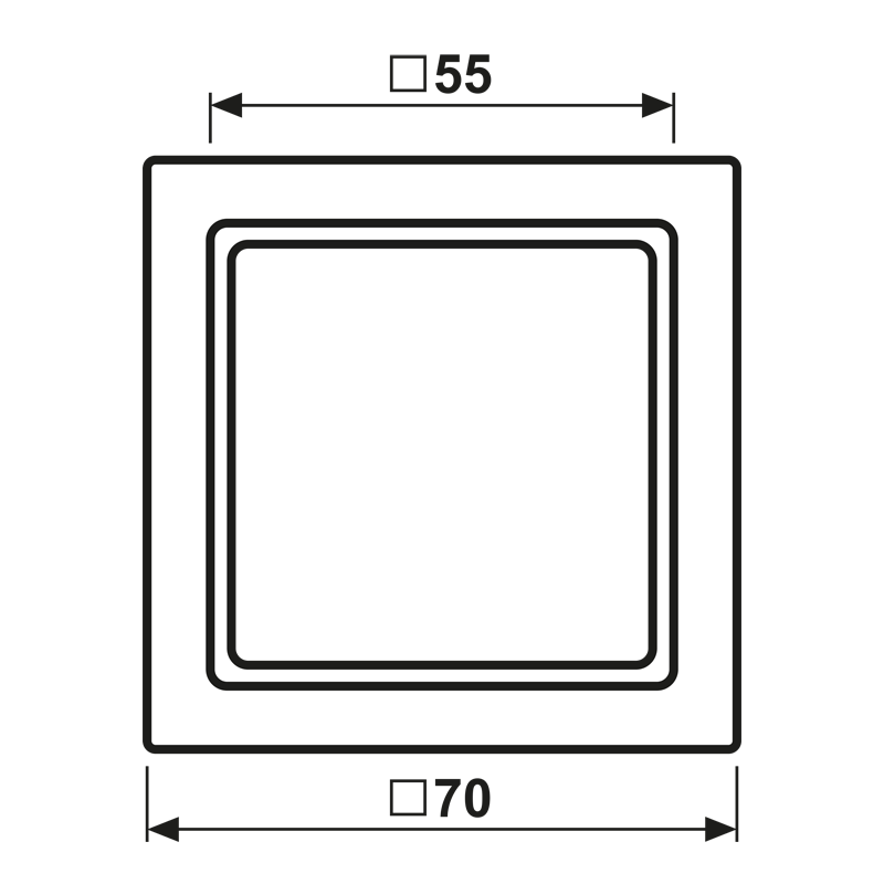Zwischenrahmen aws zur Montage LS 961 Z5 WW 