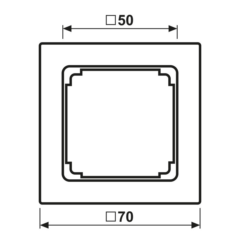 Zwischenrahmen aws zur Montage LS 961 Z WW 