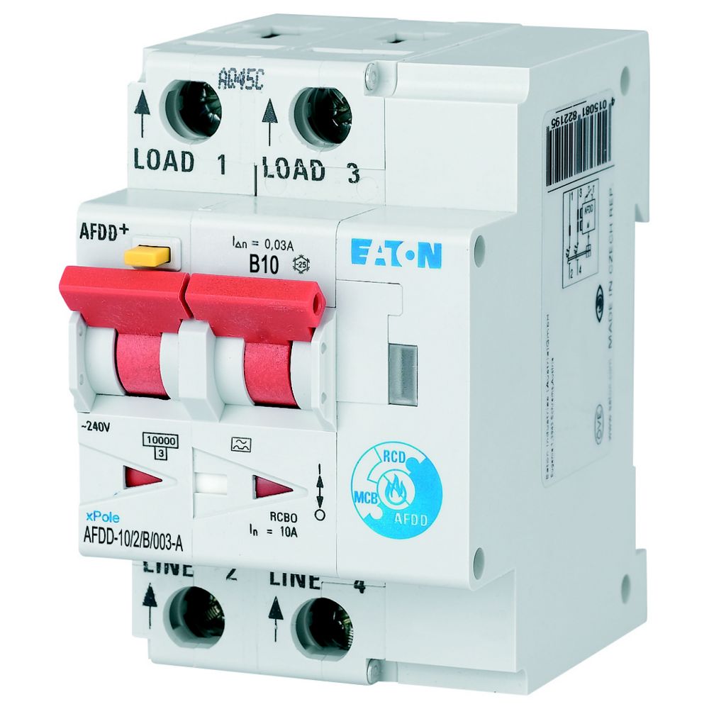 Eaton Brandschutzschalter 2polig, B10A, 30mA AFDD-10/2/B/003-A 