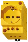 Steckdose f. Schaltschrank gelb, mit LED 7U.00.8.230.0012 