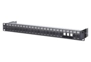 Modulträger sw leer 1HE f. 24x Keystm. 130920-BKKE 