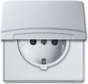 Schuko-Steckdoseneinsatz IP44 alusilber 20 EUGKB-33-101 