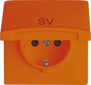 Schuko-Steckdoseneinsatz IP44 orange 20 EUGKB-14-101 