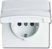 Schuko-Steckdoseneinsatz IP44 alpinweiß 20 EUGKBN-34-101 