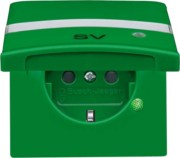 SCHUKO Steckdosen-Einsatz grün RAL6032 20 EUGKBLN-13-102 