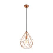 Hängeleuchte E27 1X60W cu-farben 49258 
