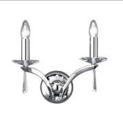 Wandleuchte Stella 2Lp. E14/40W, chrom 00800562 