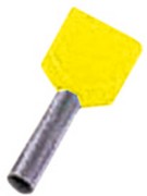 Zwillingsaderendhülse 2x6qmm gelb ICIAE614Z 