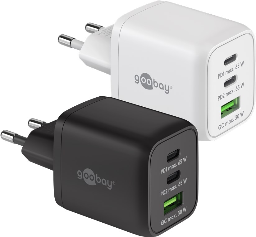 Goobay Multiport-Schnellladegerät 2x USB-C,1x USB-A 64753 