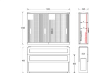 Normschrank IP44 1100x1445x320mm A130-M-1100 