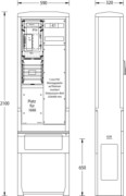 Zähleranschlußsäule 2100x590x320mm ZAS-S1-1MP-eHz Westn 