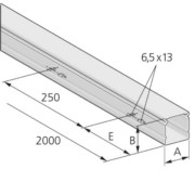 Minikanal-Körper+Deckel L=2000mm PIK 60/60 S 