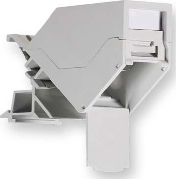 Ind.-Hutschienenadapter 1-Port, RAL7035 WAXISE-V0103-C001 