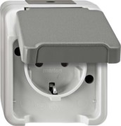 SCHUKO-Steckdose lichtgrau MEG2301-8029 