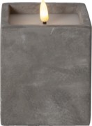 LED-Wachskerze flackernd, grau 061-37 